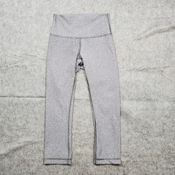 Lululemon Leggings Womens 4 Wunder Under Crop HiRise Luxtreme 21" Fractal Alpine - Picture 1 of 9